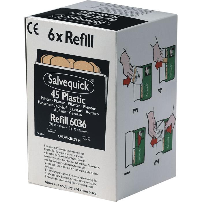 6 RICARICHE CEROTTI DA 45 CEROTTI STERILI - SALVEQUICK 6036